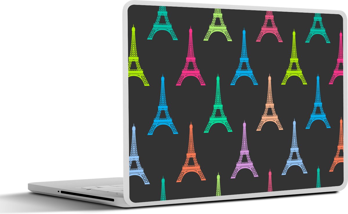 Laptop sticker - 17.3 inch - Eiffeltoren - Patronen - Parijs - 40x30cm - Laptopstickers - Laptop skin - Cover