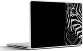 Laptop sticker - 17.3 inch - Dieren - Zebra - Zwart - Wit - 40x30cm - Laptopstickers - Laptop skin - Cover