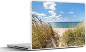 Laptop sticker - 17.3 inch - Duin - Gras - Zee - Strand - 40x30cm - Laptopstickers - Laptop skin - Cover