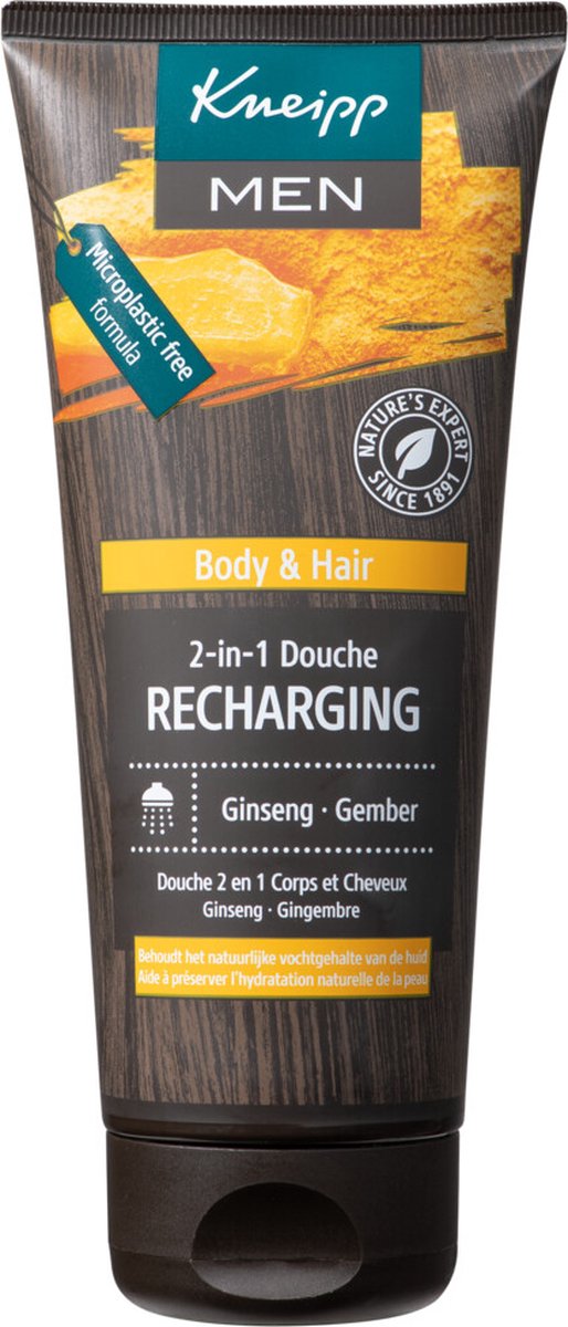 6x Kneipp Douche Men 2-in-1 Recharging 200 ml