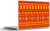 Laptop sticker - 11.6 inch - Patronen - Oranje - Zon - 30x21cm - Laptopstickers - Laptop skin - Cover
