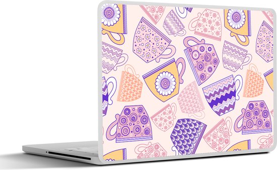 Sticker pour ordinateur portable - 17,3 pouces - Motifs - Tasses à thé - Thee - 40x30cm - Autocollants pour ordinateur portable - Skin pour ordinateur portable - Housse