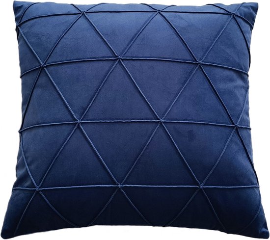 Ulticool - Zachte Kussenhoes Blauw - Set van 2 Kussens - Exclusief Kussenvulling - Sierkussens 45x45 cm - Sierkussenhoes Accessoires - Kussentjes Bank voor Decoratie Woonkamer Slaapkamer