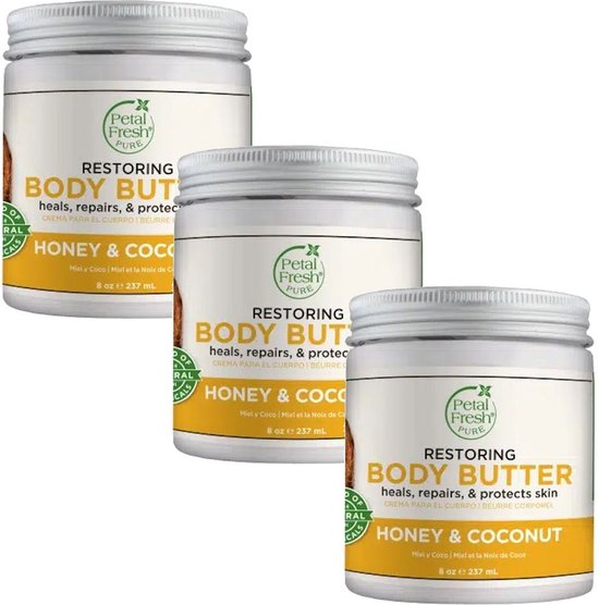 PETAL FRESH Body Butter Honey & Coconut 3 Pak bol