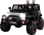 Kijana Jeep Elektrische Kinderauto 2-zits Zwart - Krachtige Accu - Op Afstand Bestuurbaar - Veilig Voor Kinderen