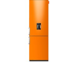 NUNKI LARGEH2O (Gloss Bright Orange Front) Combi Bottom Koelkast, E, 197+71l, Handle, Waterdispenser
