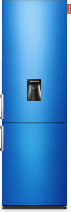 Koelkast: NUNKI LARGEH2O (Blue Metalic Gloss All Sides) Combi Bottom Koelkast, F, 197+71l, Handle, Waterdispenser, van het merk Nunki