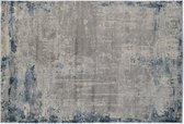 Vercai Rugs Invista Collectie - Hoogpolig Vloerkleed - Zacht Tapijt voor Woonkamer - Polyester - Grijs Blauw - 80x150 cm