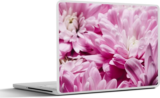 Sticker ordinateur portable - 17,3 pouces - Fleurs - Rose - Nature