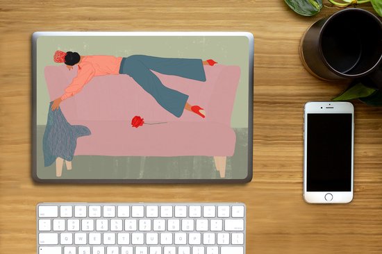 Sticker pour ordinateur portable - 13,3 pouces - Vintage - Femme - Design - 31x22,5 cm - Autocollants pour ordinateur portable - Skin pour ordinateur portable - Housse