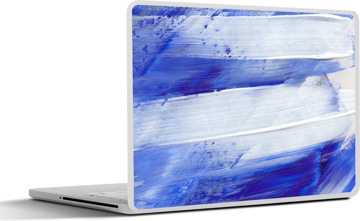 Laptop sticker - 15.6 inch - Verf - Design - Blauw - 36x27,5cm - Laptopstickers - Laptop skin - Cover