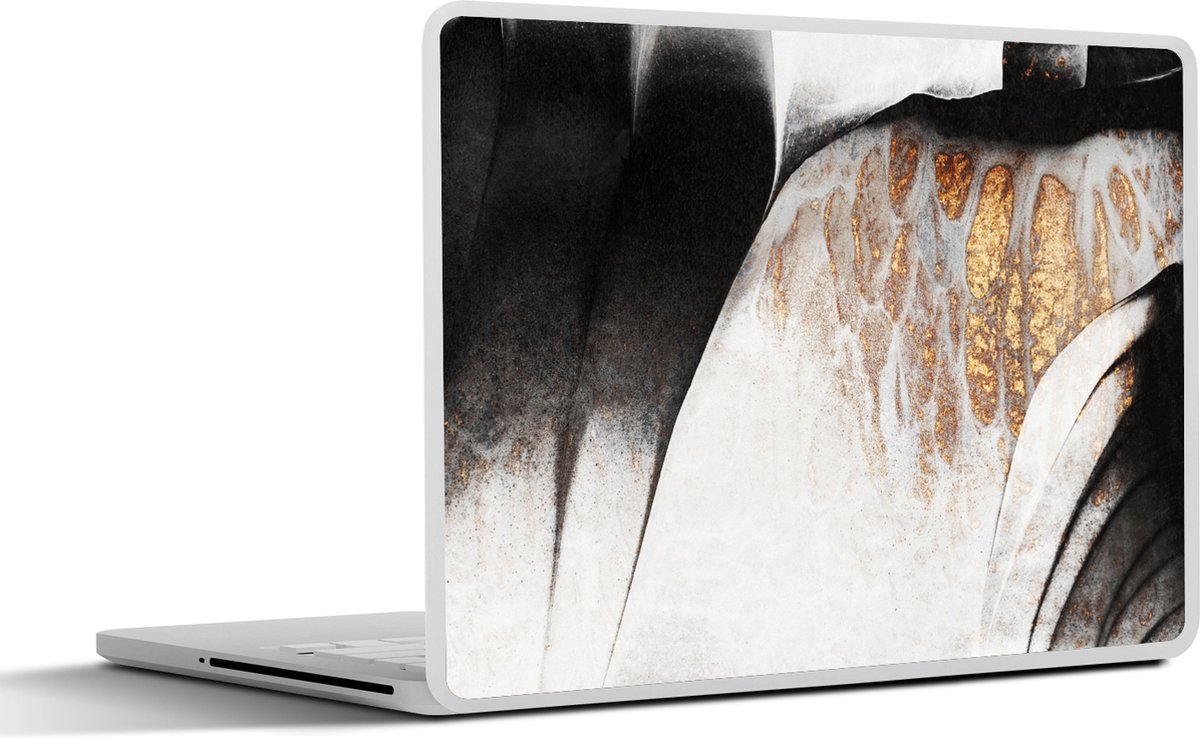 Laptop sticker - 15.6 inch - Goud - Abstract - Design - 36x27,5cm - Laptopstickers - Laptop skin - Cover