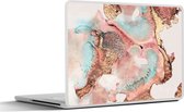 Laptop sticker - 12.3 inch - Inkt - Pastel - Abstract - 30x22cm - Laptopstickers - Laptop skin - Cover
