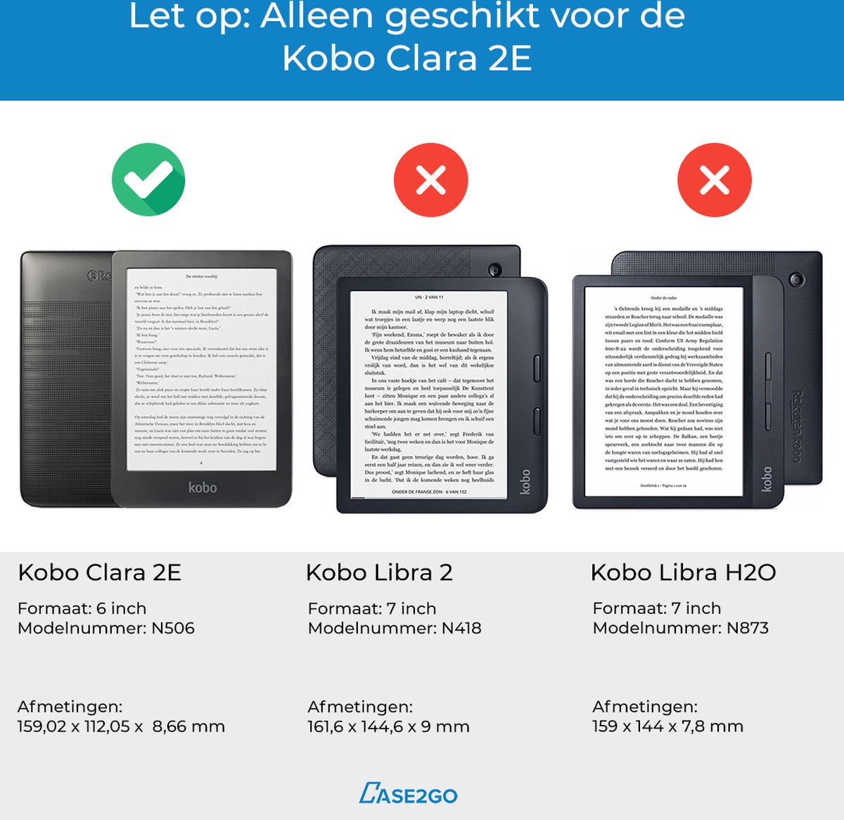 Housse de liseuse adaptée au Kobo Clara 2E - Sleepcover - Tri-Fold Book  Case 