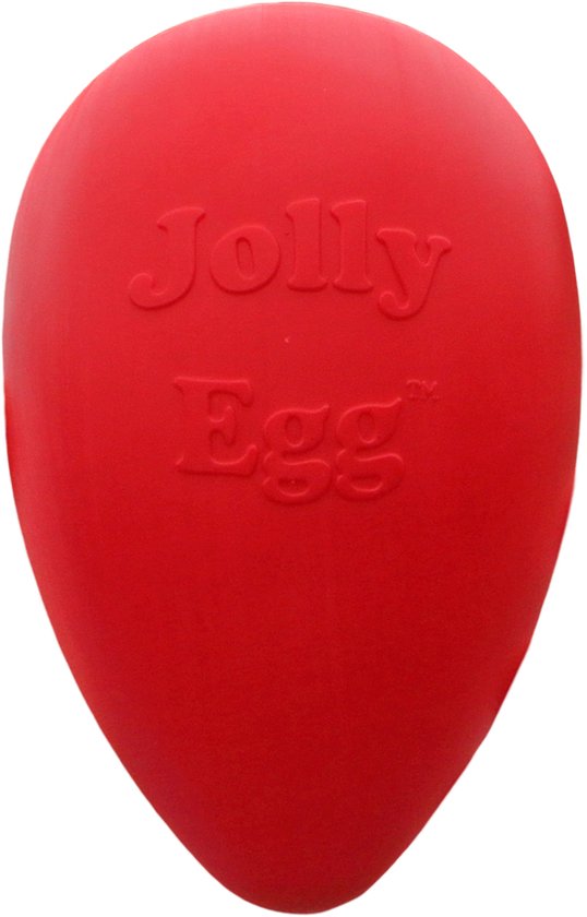 Jolly Pets Jolly Egg hondenspeelgoed – Stevige hondenbal - Gemaakt van Extreem duurzaam kunststof - Geschikt voor de Kleinere hond – Weerbestendig - 20cm – Rood