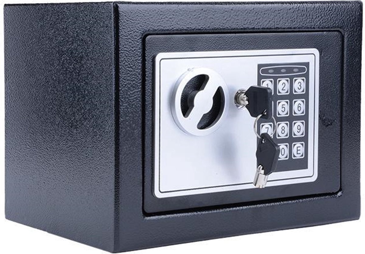 Prins, Kluis-Digitale elektronische brandwerende muurverankerende kluis Strongbox-zwart