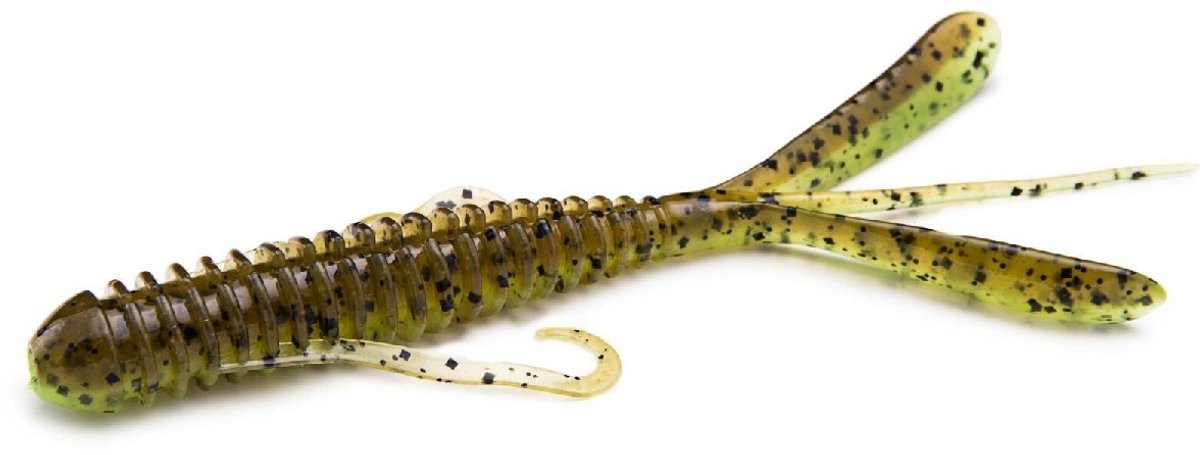 Keitech Hog Impact 3,5inch 8,75cm 10st. Green Pumpkin / Chartreuse