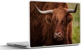 Laptop sticker - 14 inch - Schotse Hooglander - Oranje - Dieren - 32x5x23x5cm - Laptopstickers - Laptop skin - Cover