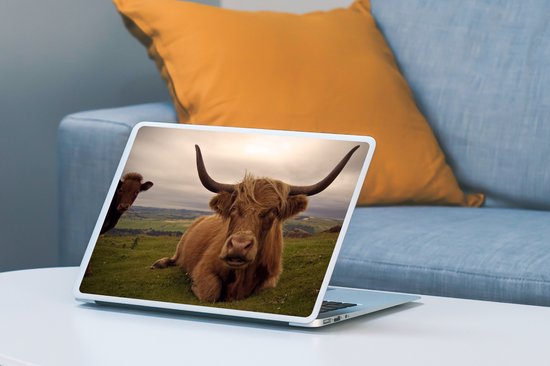 Sticker pour ordinateur portable - 10,1 pouces - Scottish Highlander - Animaux - Berg