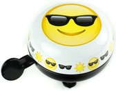 Fietsbel Ding-Dong Widek Emoticon Sunglasses ø80mm - wit/zwart/geel (op kaart)