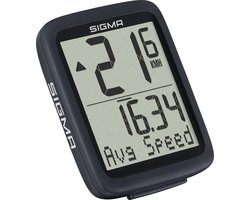 Sigma Fietscomputer met 8 functies - compact en gebruiksvriendelijk - waterdicht en bedraad - groot display - zwart Sigma Fietscomputer met 8 functies - compact en gebruiksvriendelijk - waterdicht en bedraad - groot display - zwart