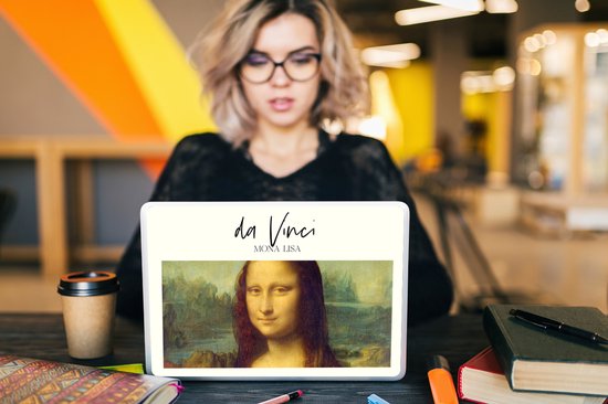Sticker pour ordinateur portable - 13,3 pouces - Mona Lisa - Da Vinci - Art - 31x22,5 cm - Autocollants pour ordinateur portable - Skin pour ordinateur portable - Housse