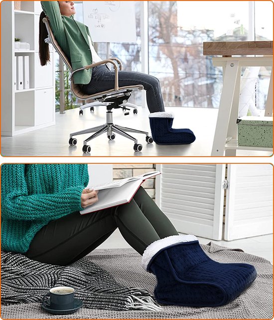 AG160 Elektrische voetenwarmer - Met Timer en Overhittingsbeveliging - 3 temperatuurstanden - Blauw