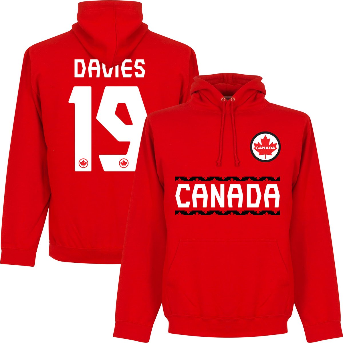 Canada Davies Team Hoodie - Rood - Kinderen - 128