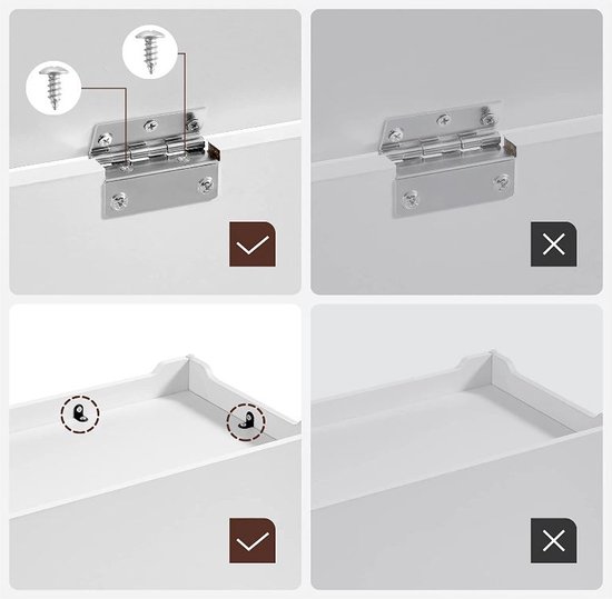 MIRA Home - Opbergbox - Speelgoedkist - Opbergkist - Wit - MDF - ‎100x40x46cm