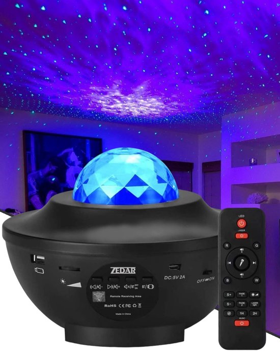 Originele Sterren projector lamp - 10 kleuren licht sterrenhemel (galaxy projector) van Zedar®