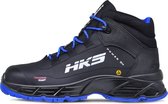 HKS CPO 50 R S3 werkschoenen - veiligheidsschoenen - safety shoes - hoog - heren - antislip - ESD - lichtgewicht - Vegan - zwart/blauw - maat 42