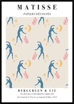 Poster Henri Matisse - Éléments Colorés - Large 30x40 - Abstracte Kunst Print - Moderne Kunst - Blauw & Roze