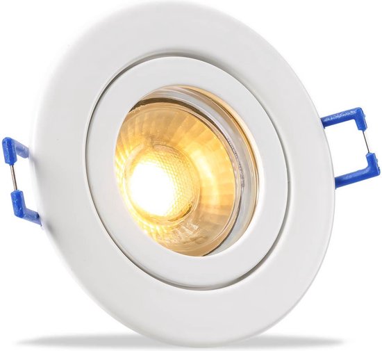 HiBay Led-inbouwspot, badkamer, 5 W, 6 x extra platte spots, IP44