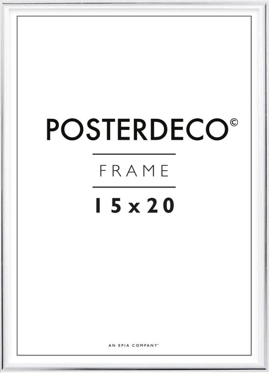 Fotolijst - Posterdeco - Premium Metaal - Fotomaat 15x20 cm - Posterlijst - Fotolijstje - Zilver