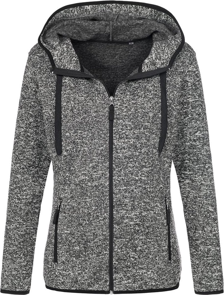Stedman Dames Knit Fleece Vest met Capuchon Donker Grijs