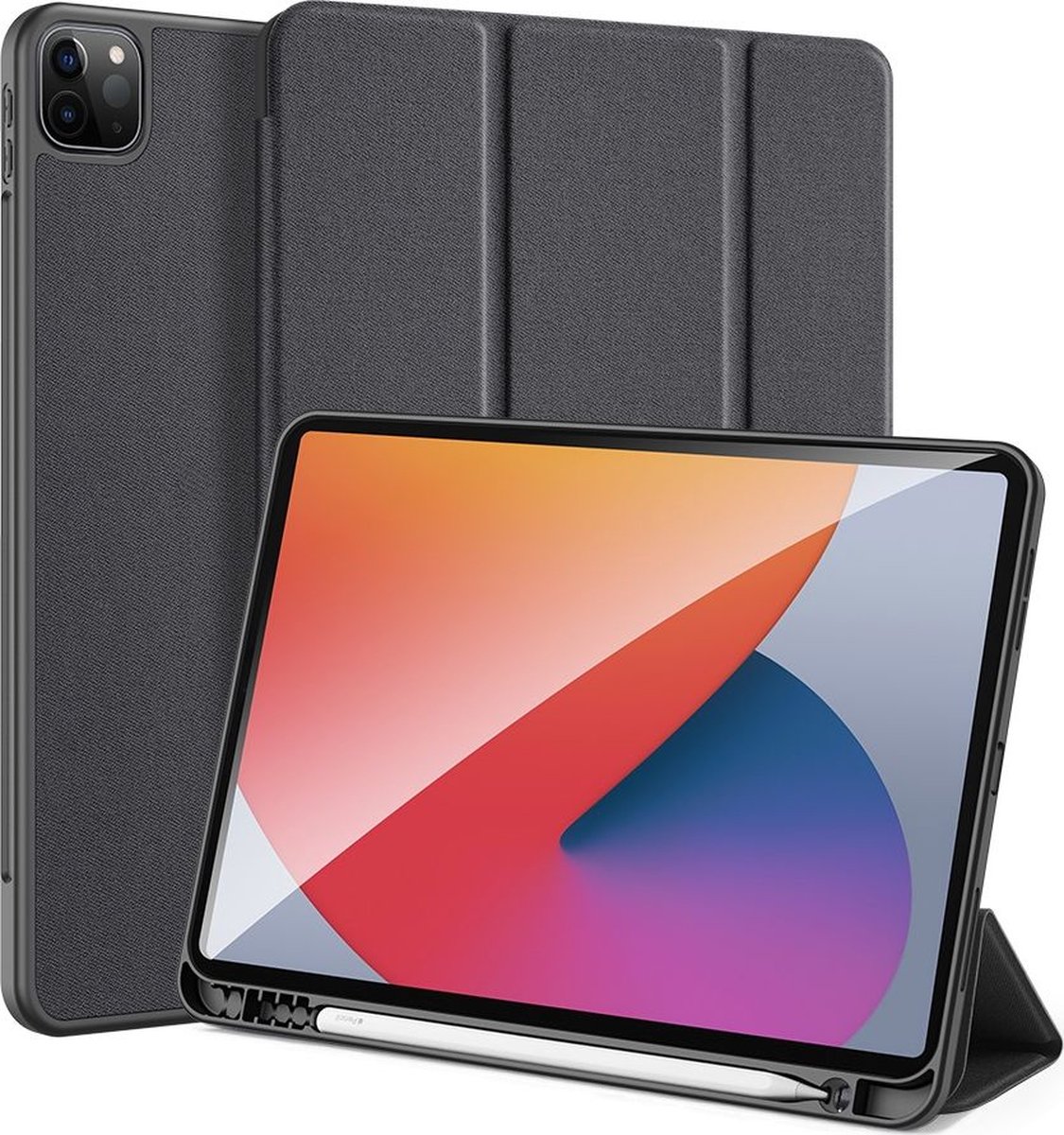 Dux Ducis Tablethoes geschikt voor Apple iPad Pro 11 Inch (2022) Hoes | Dux Ducis Domo Bookcase + Stylus Houder - Zwart