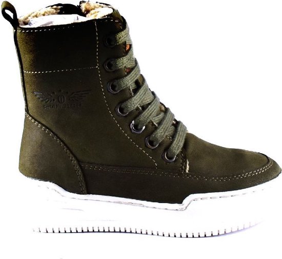 Veterboots | Jongens | Green | Warm gevoerd | Shoesme | Maat 26