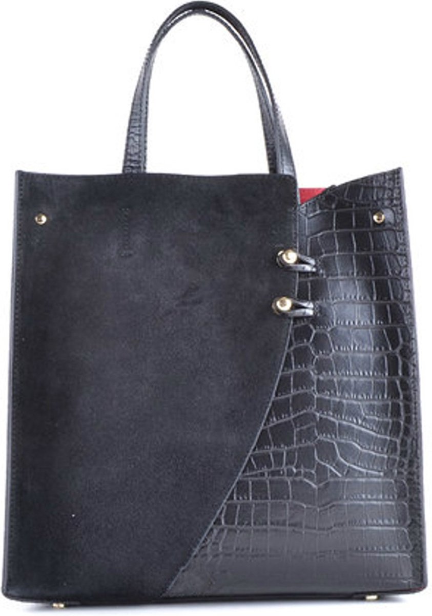 Suede Tas - Zwart main image 1