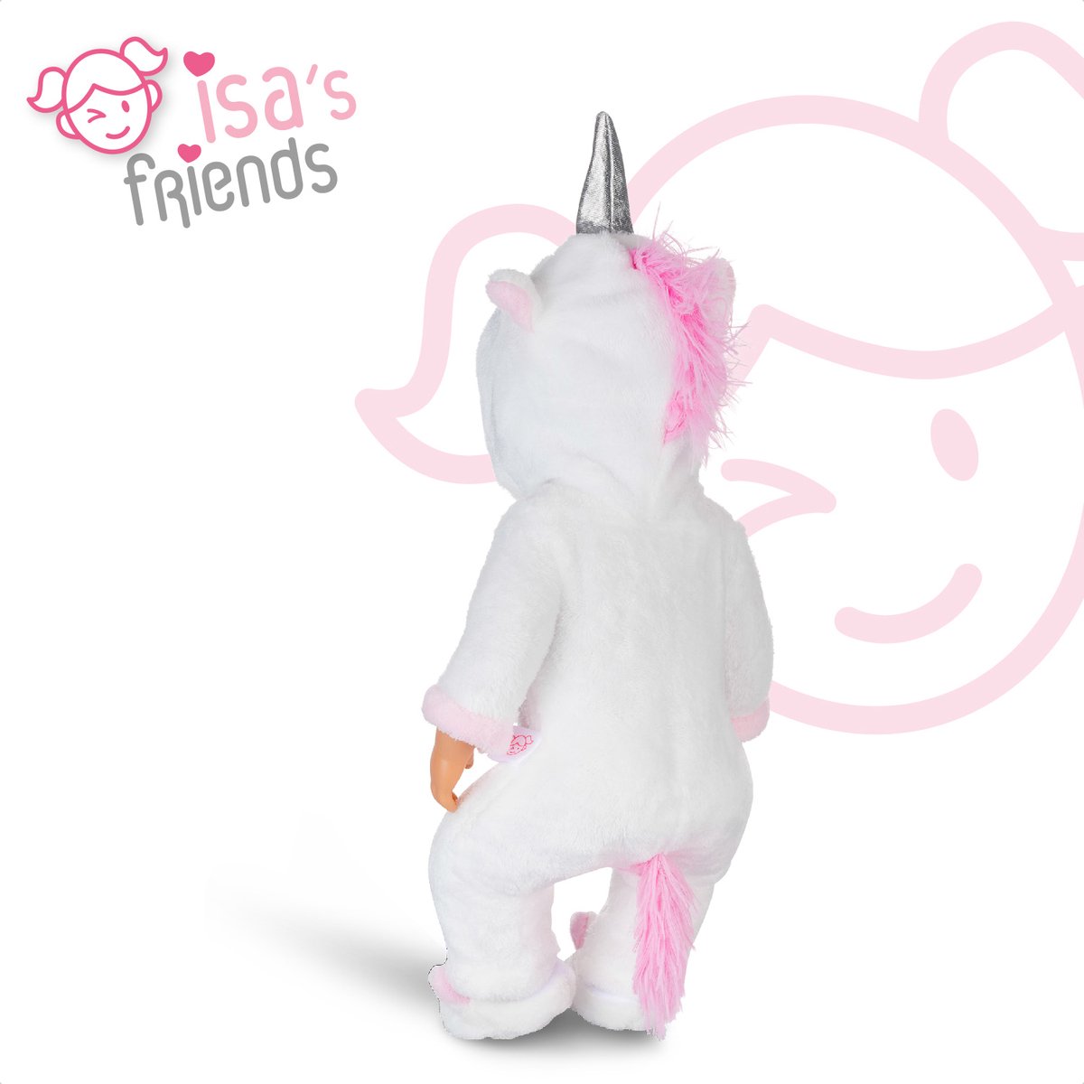 Isa's Friends® - Poppenkleding - Kleertjes geschikt voor o.a. BABY born - 43 cm - Unicorn Onesie — afbeelding 3