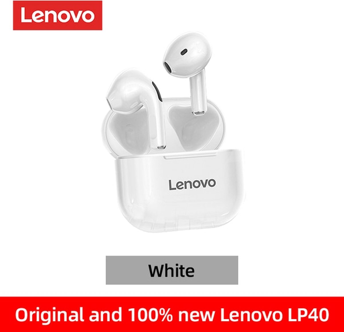 Originele Lenovo LP40 Pro Tws Koptelefoon Draadloze Bluetooth 5.1 Sport Ruisonderdrukking Koptelefoon Touch Control 500Mah 2022 Nieuwe