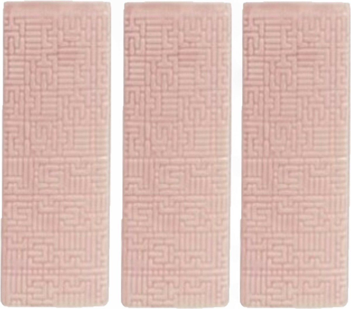 Luchtbevochtigers - 4 stuks - roze - aardewerk - 7,5 x 17,5 cm