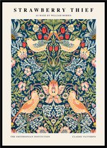 Poster William Morris - Strawberry Thief - Large 30x40 - Abstracte Kunst - Botanisch Patroon