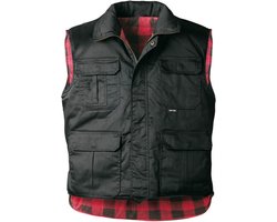 Bodywarmer heren zwart, met lange rug, maat XXL