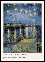Poster Starry Night over the Rhône - Vincent Van Gogh - Large 30x40 - Kunst Print - 'Starry Night'