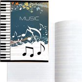 Muziekschrift met Notenbalken - A5 formaat - Muziek - Gratis Verzonden