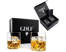 GDLF® Kristal Whiskey Glazen Set Vintage in Luxe Geschenkdoos - Made in Italy - Whiskey Set - Hoogwaardig Loodvrij Kristal - Kristallen Glazen Incl. Certificaat - Whisky Glazen - Peaky Blinders - Kado Man - Cadeau Voor Man