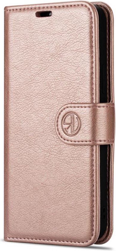 Apple iPhone 14 case/Wallet case/L book case Wallet card holder/ flip magnétique/ color Pink Goud