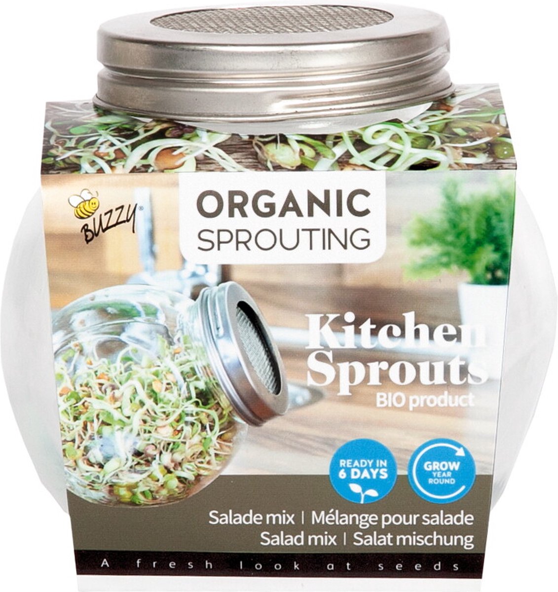 Buzzy Organic Sprouting Salademix - Perfect als Sinterklaas cadeau