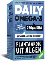 Daily Supplements - Omega-3 uit Algen - 250 mg DHA - 100% Plantaardig - 60 Softgels