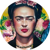 Frida Kahlo - Print op cirkel - Wandcirkel - Muurcirkel - Diameter Ø 100 cm